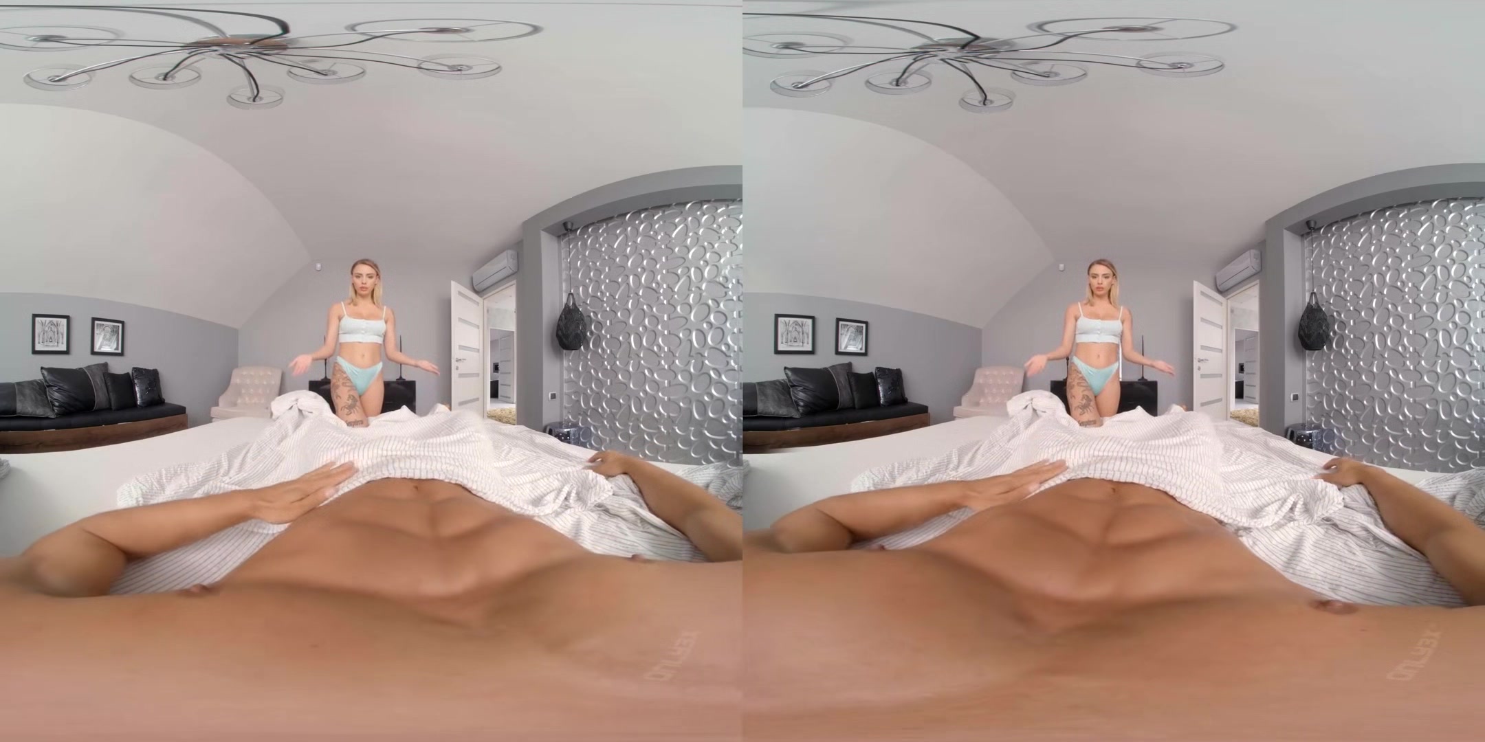Very Good Morning From Stepsister Lya Missy - Big Tits Blonde Stepsister POV Blowjob and Sex