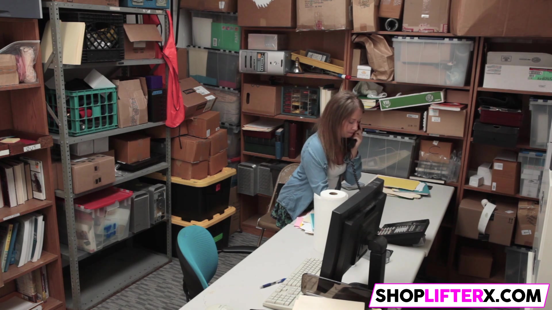 Shoplifter girl gets caught and punished