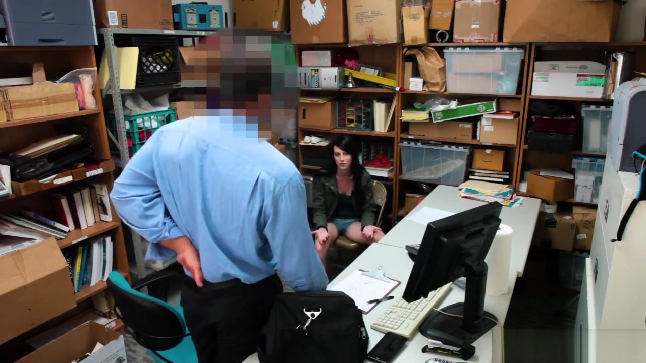 Shoplyfter Alex Harper with perfect tits fucked in office