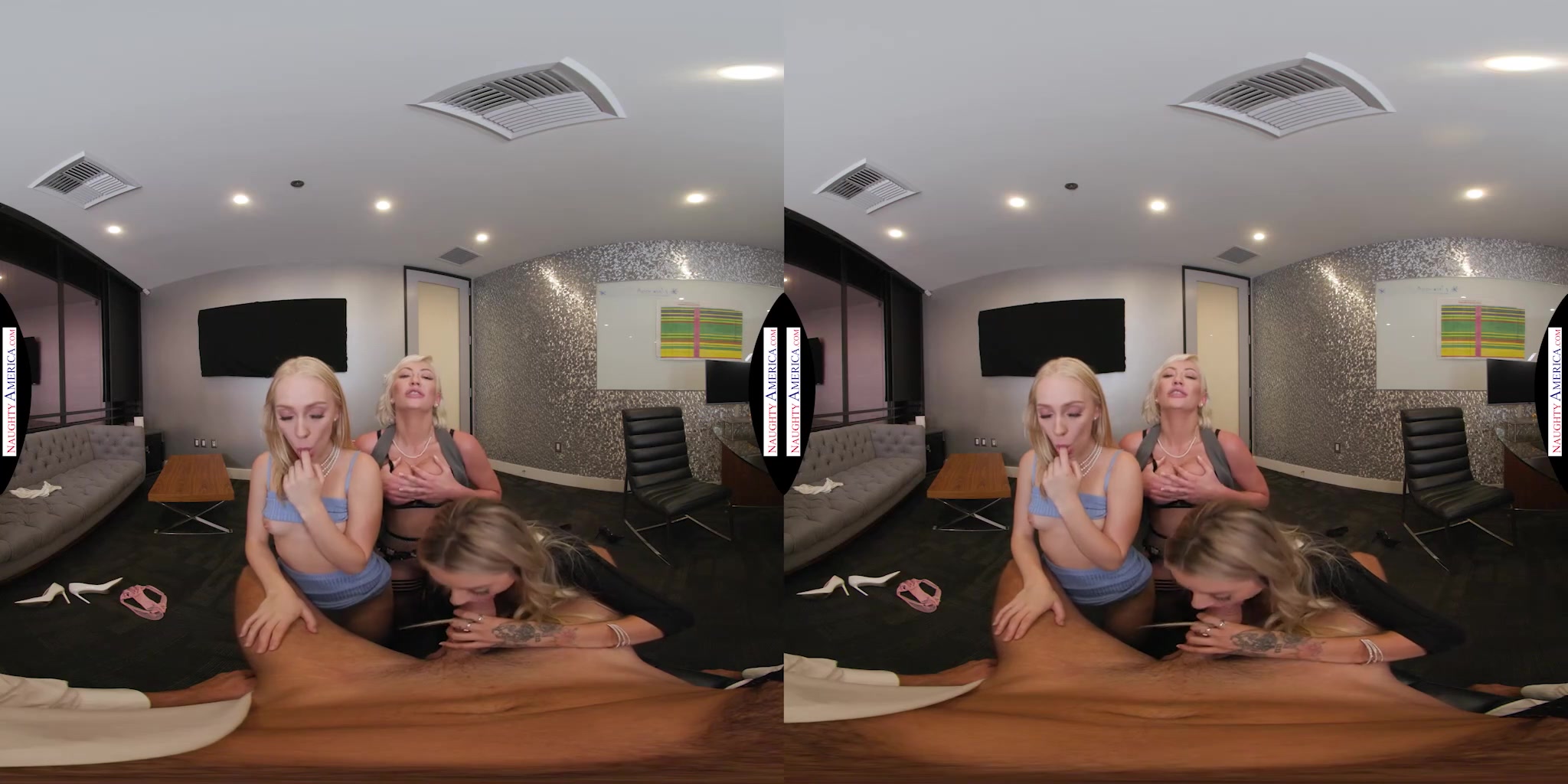 Adira Allure shows the new hires Braylin Bailey & Harmony Rivers how to keep the boss satisfied