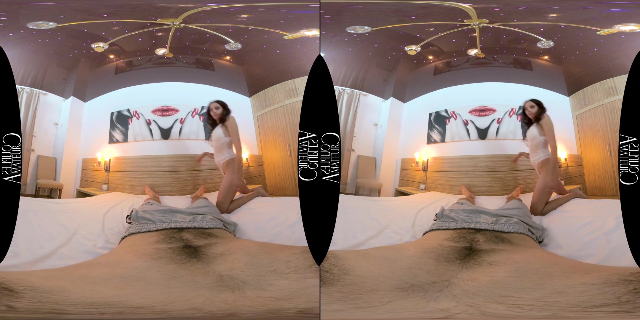 Horny And Shy Exercising Her Sexy Moves - AmateurCouplesVR