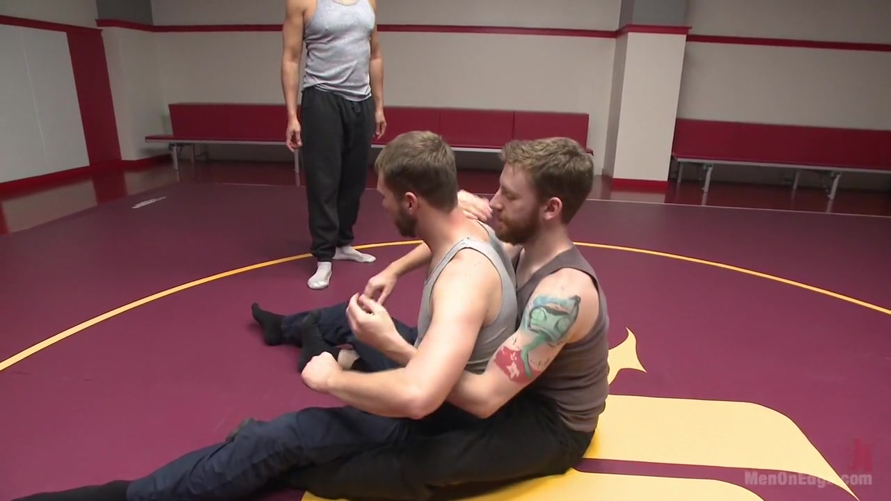 Edged in the gym so long that he cums twice!