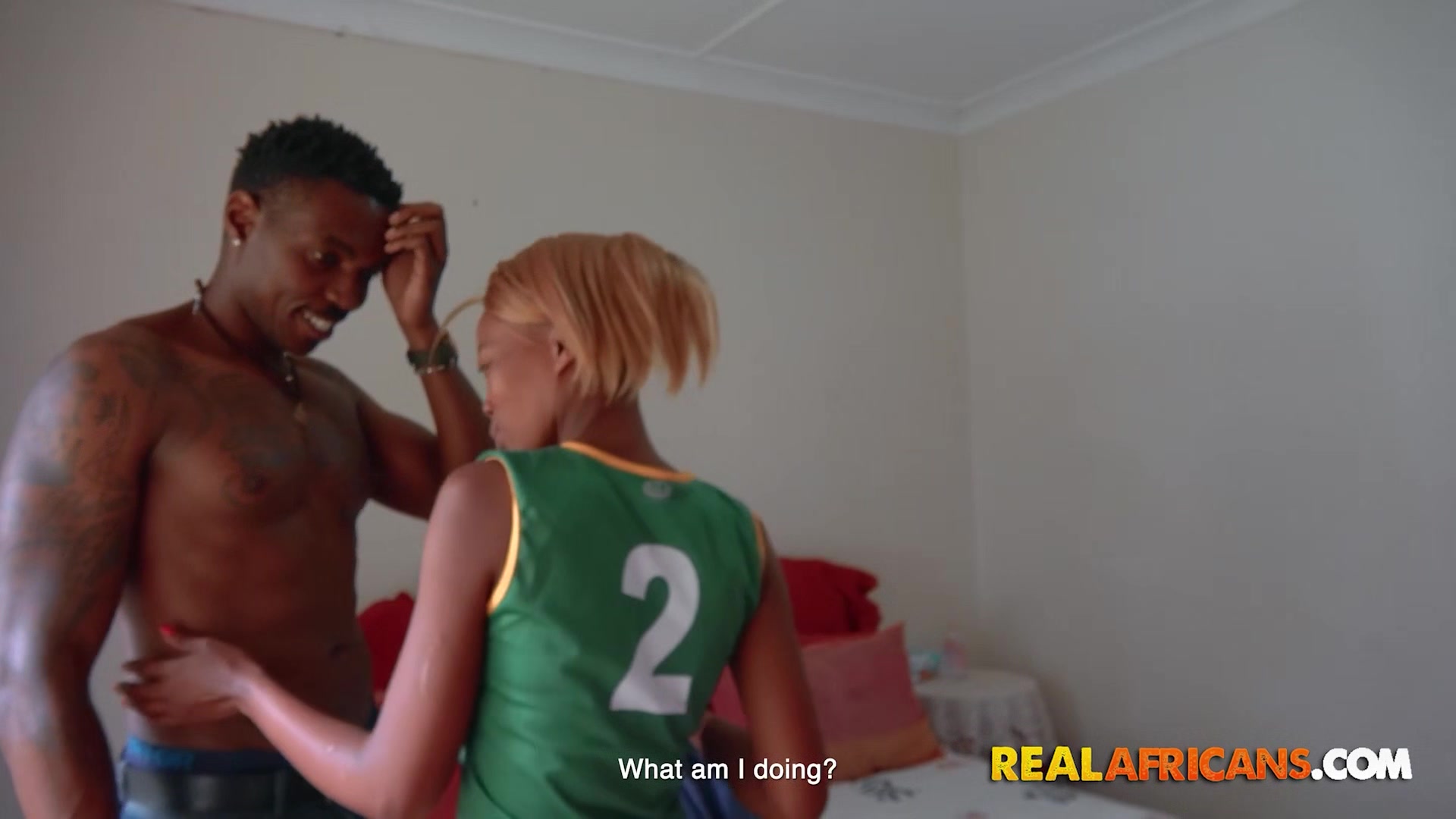 Small Blonde Ebony Waitress Loves Nigerian Massive Cock