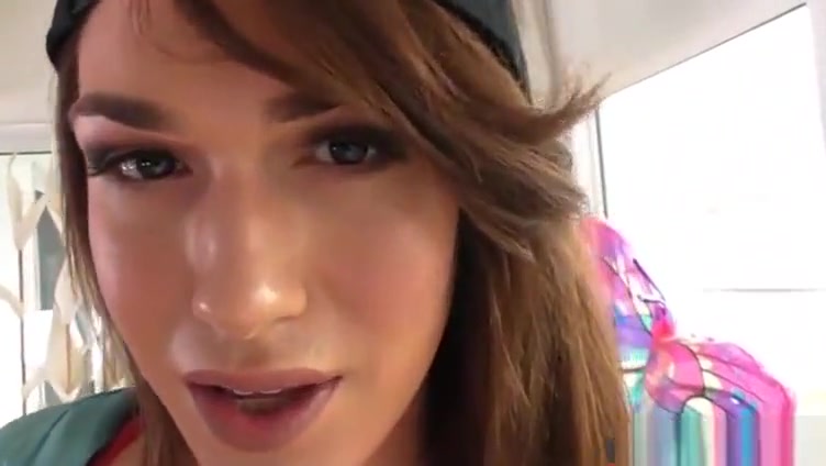 Small breasts TS Brooks gets anal fucked