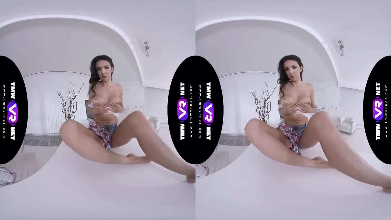 Naughty Brunette Climbs On Table With Foxii Black And Virtual Reality