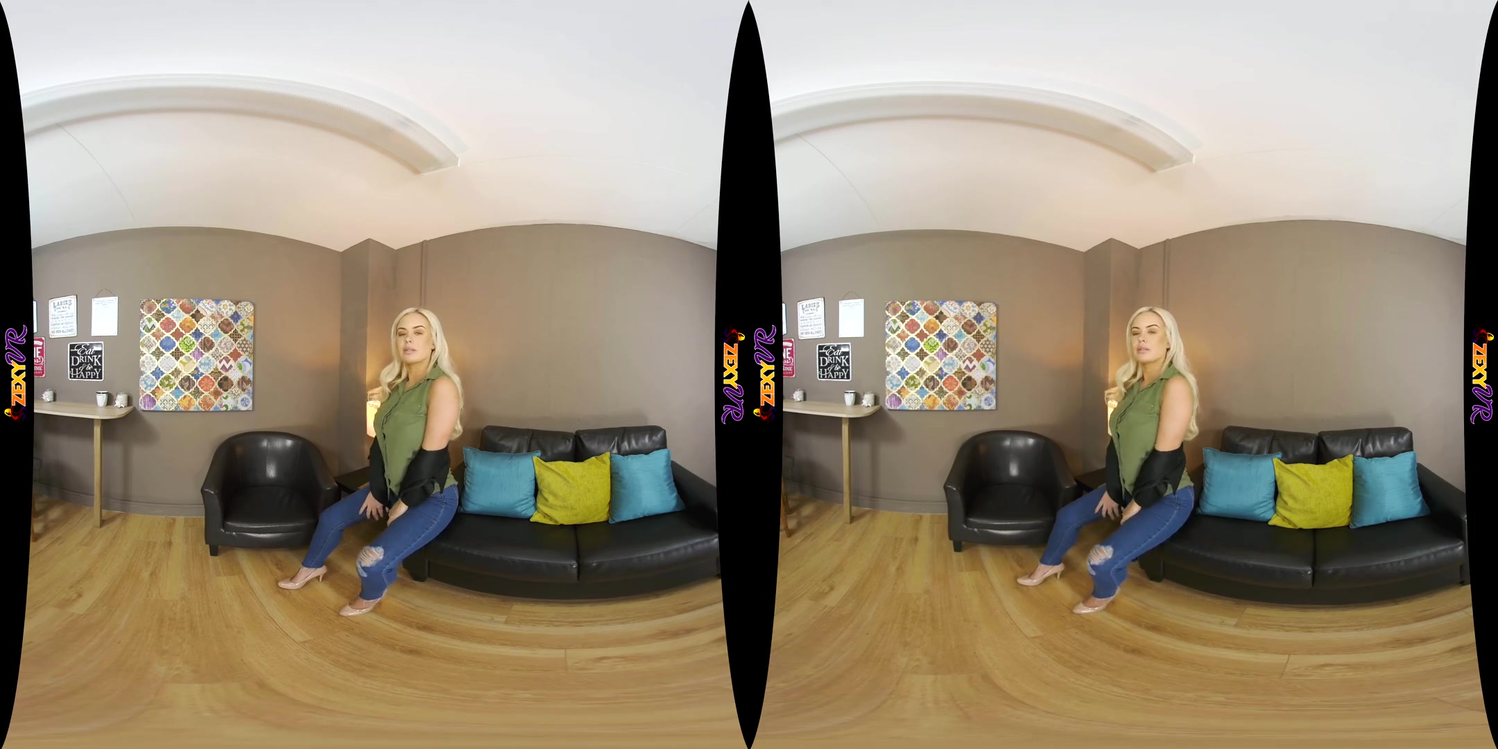 In Those Jeans - Blonde Babe in a Solo Striptease