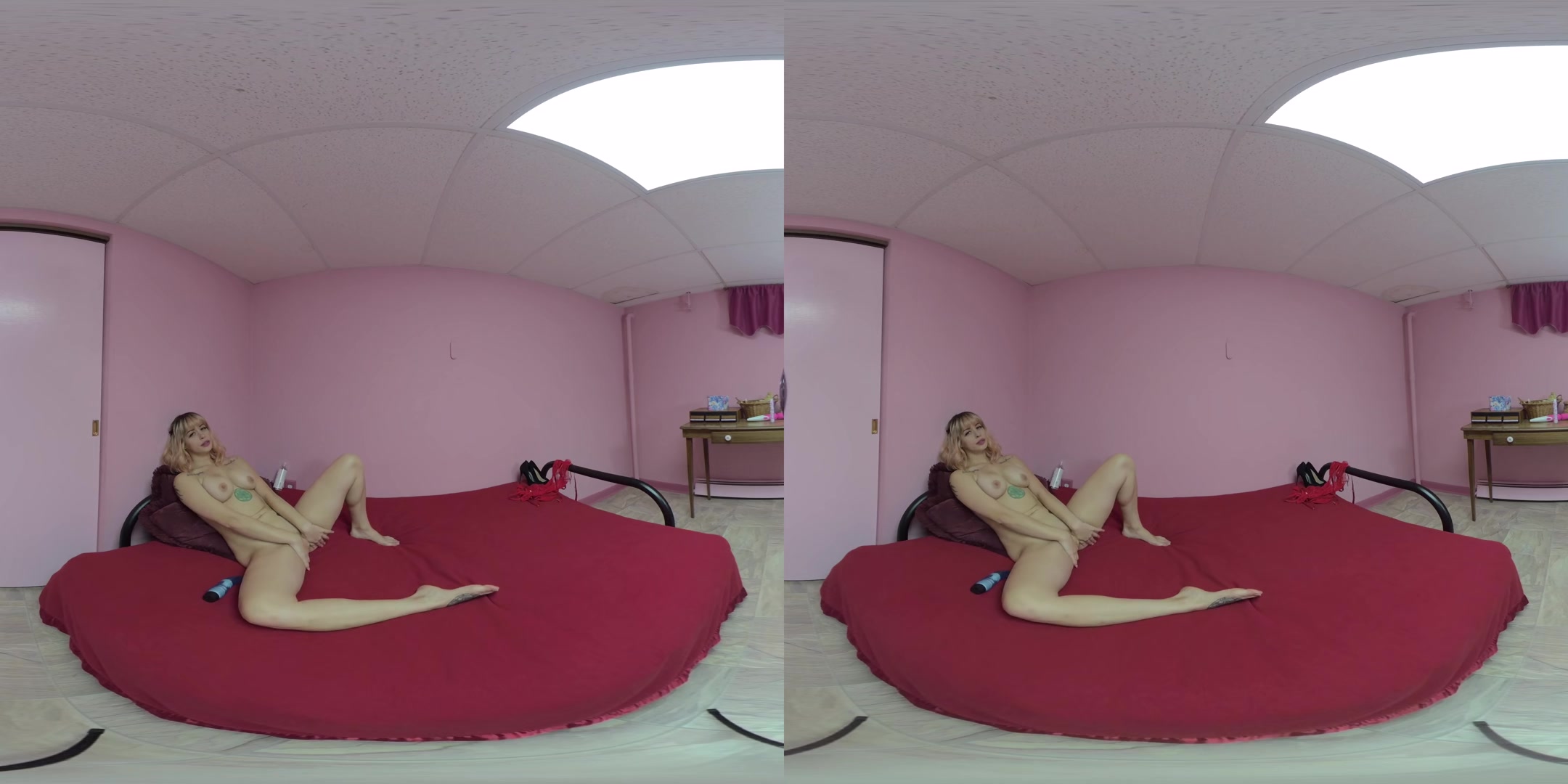 Ashenn Fire Strips Off Her Lingerie To Play With A Dong - ChickPassVR