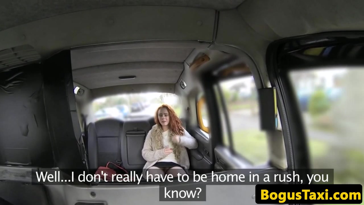 British ginger taxi babe fucked in juicy vag