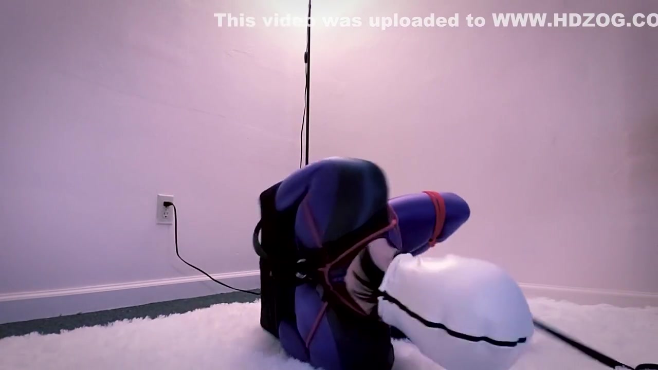Selfbondage In Purple Bodysuit ( 2)
