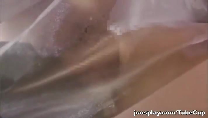 Blonde Asian hottie in sexy cosplay costume