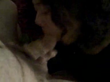 Amazing MILF presents gentle blowjob to her husband