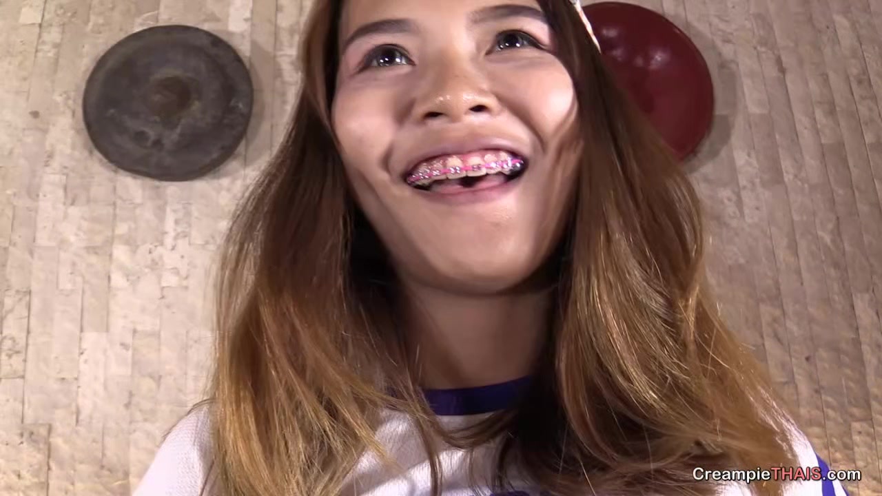 Busty Thai teen 18+ takes a load of cum