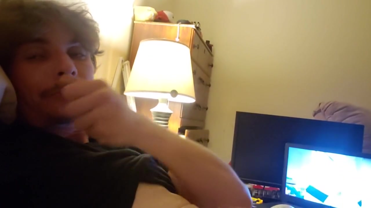 Shy Boy Loses Viberator Up His Has While Playing With His Big Cock
