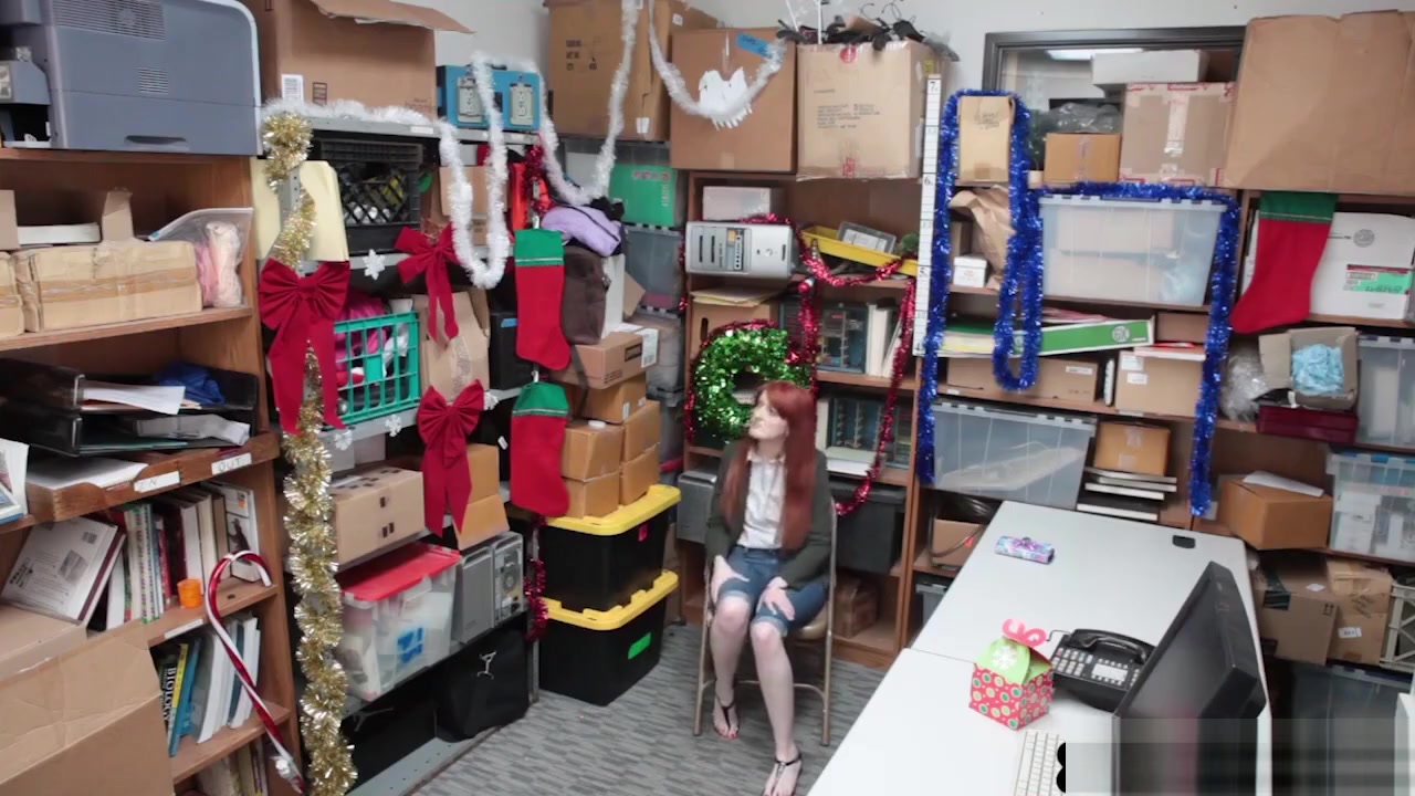 Shoplifting redhead teen 18+ got hard fucked for stealing
