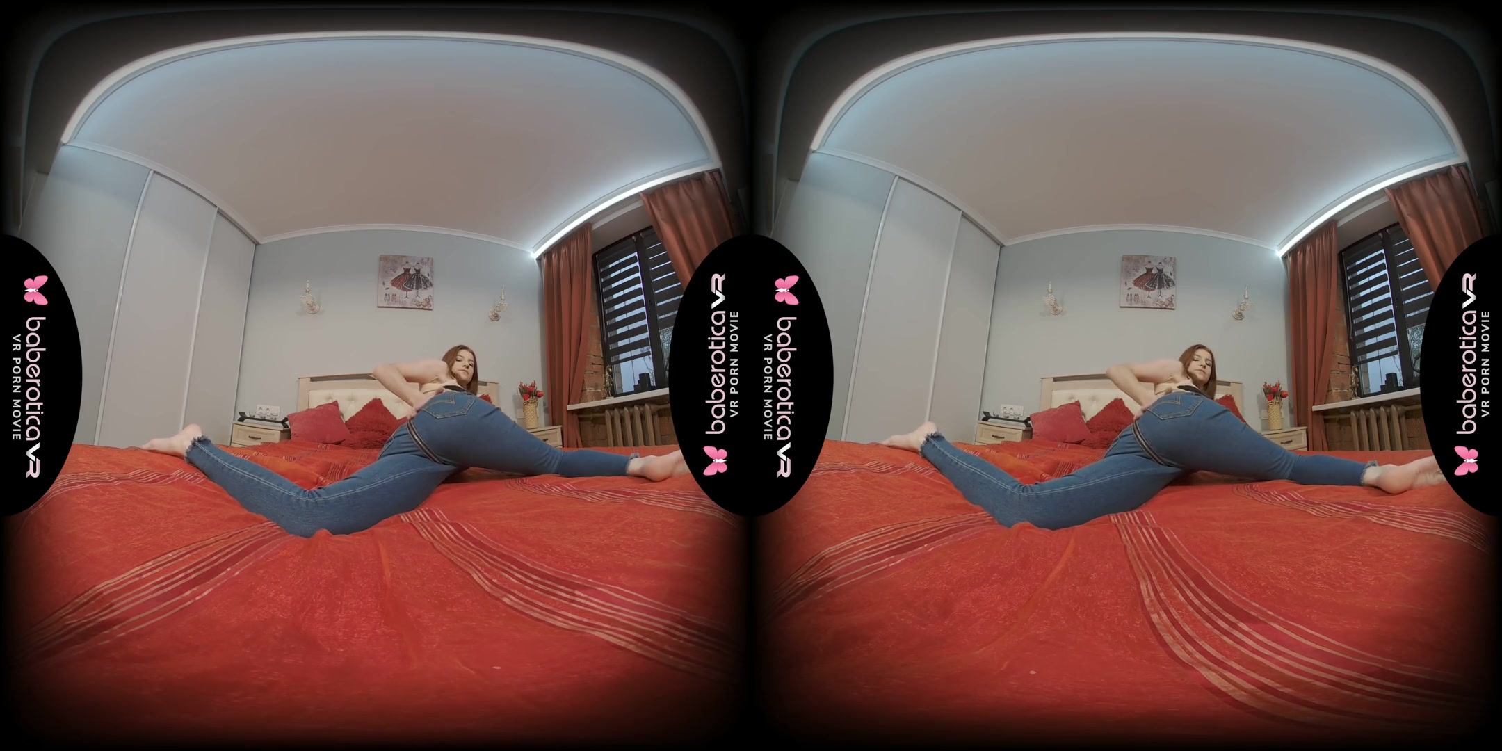 Atisha Unzips Geans And Plays With A Toy In Her Pussy - Redhead teen 18+ Amateur Solo VR