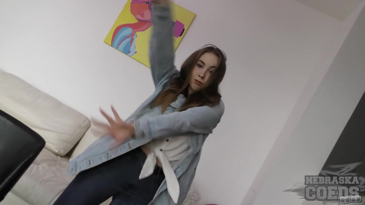 Pale Lika Striptease Dildo Fuck