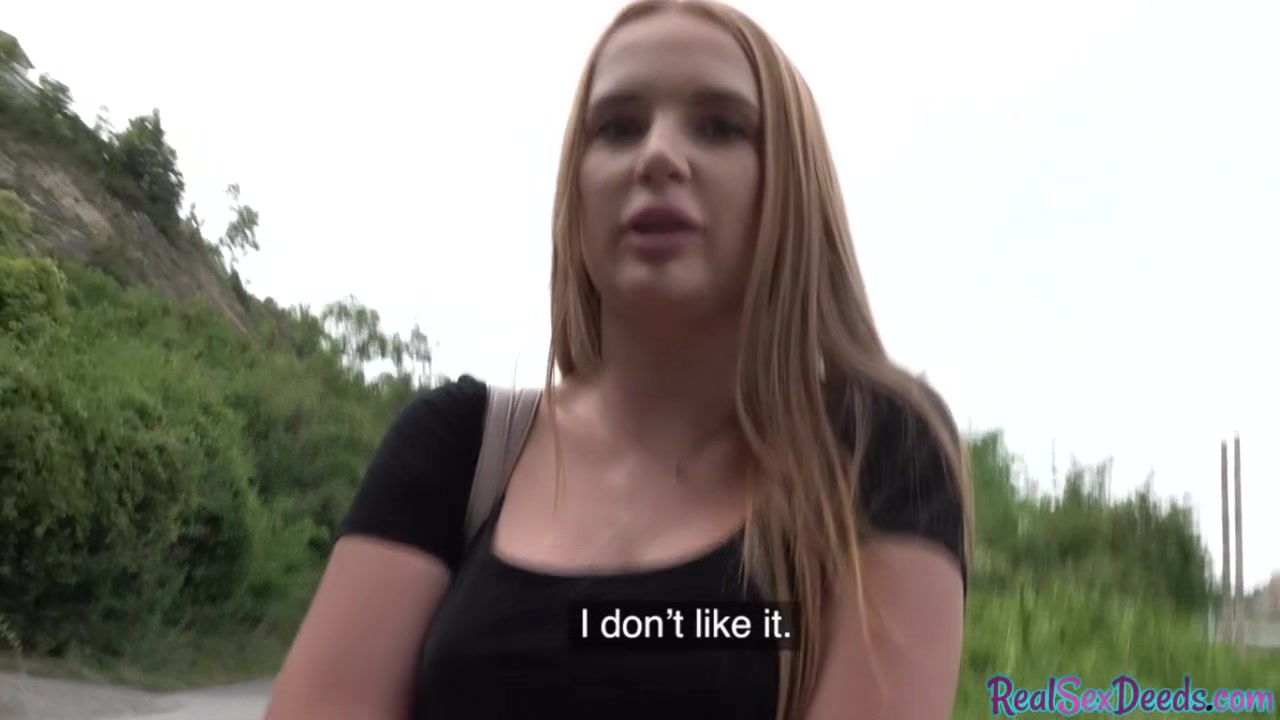 Reality ginger BJ babe POV fucked outdoor after casting