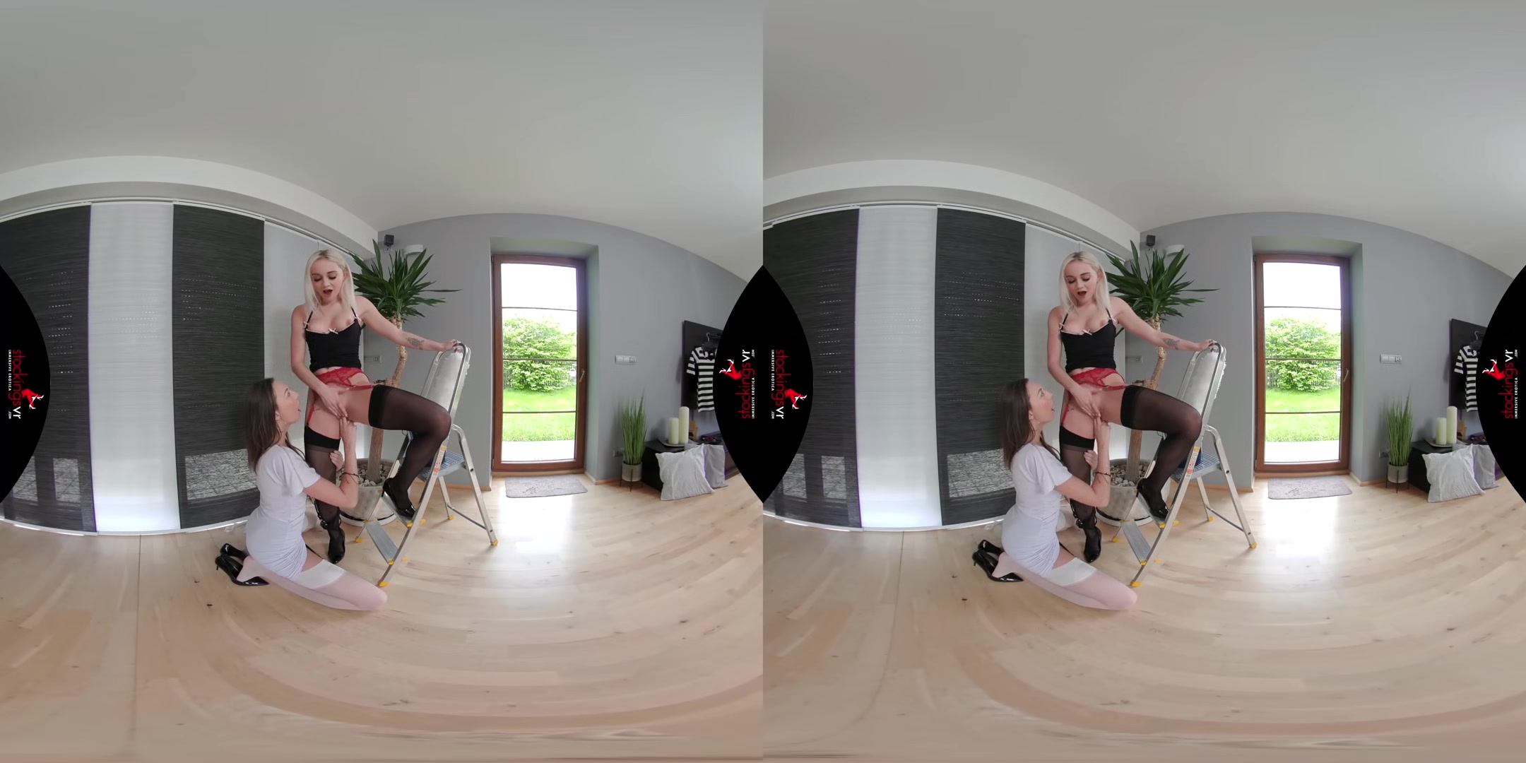 Lipstick lesbians in lingerie starring Marilyn Sugar and Isabella Della