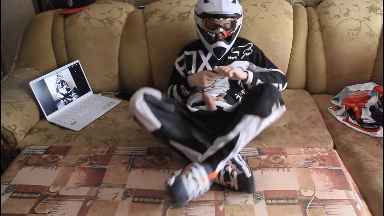 Basketball Player And Mx Helmet Biker Full Equip
