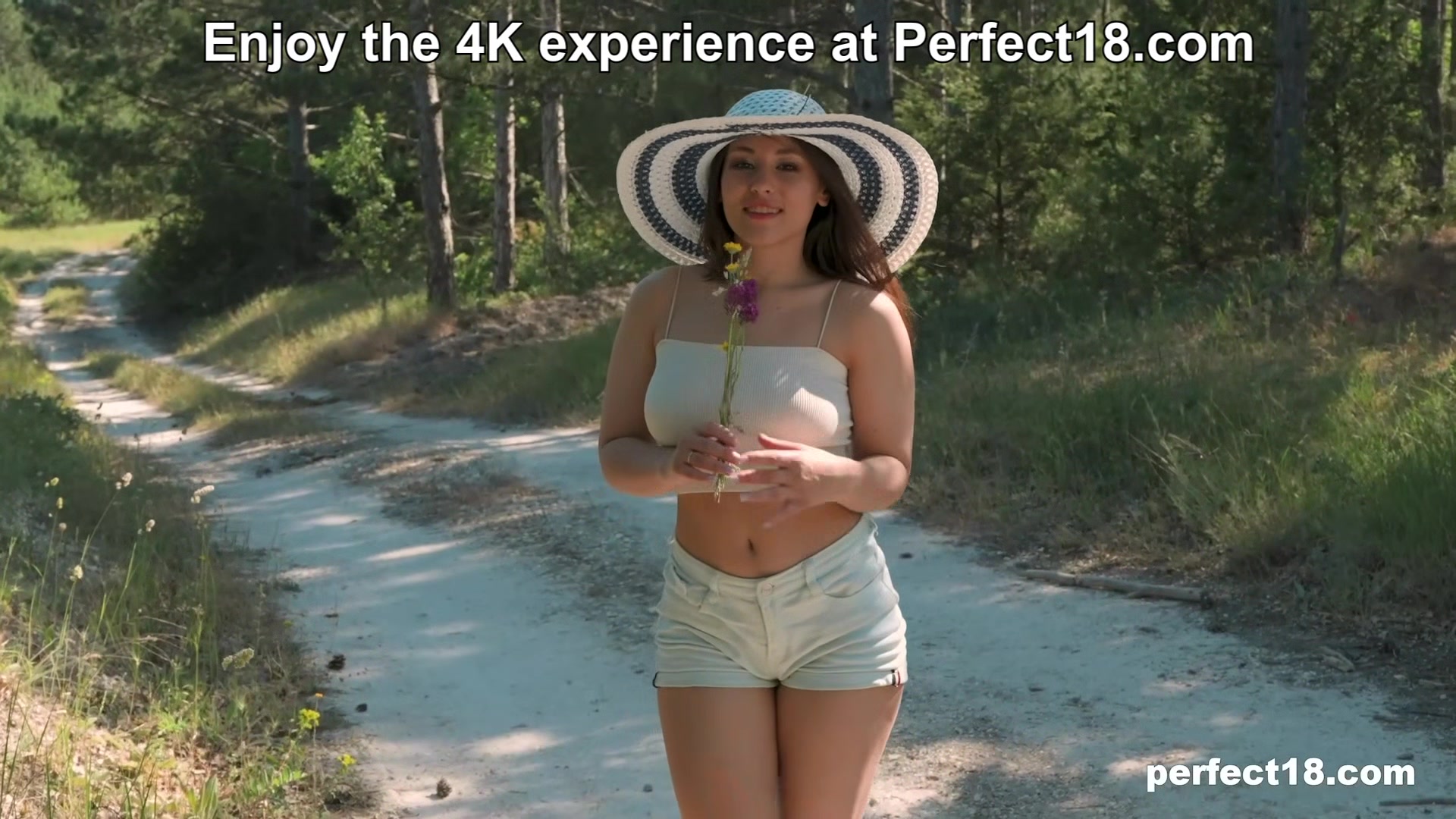 Busty Forest Nymph Pleasures Herself by the Road! Natural Curves & Breathtaking View at Perfect18