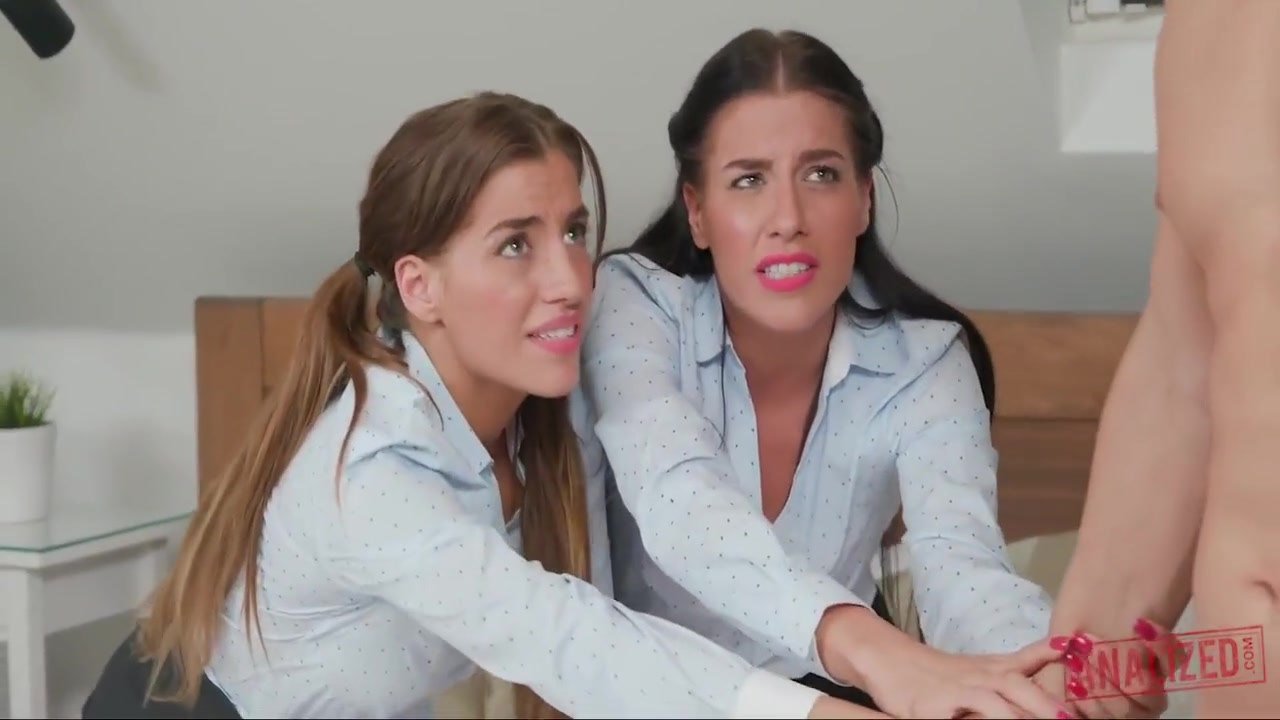 Silvia Dellai And Eveline Dellai - Slutty Teen 18+ Stepdaughters Eveline And Take Turns Fucking Their Horny Stepdad 12 Min