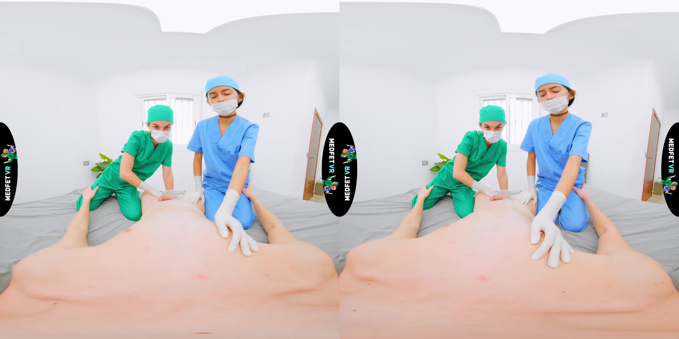 2 Student Nurses Jerk You Off - Semen Extraction