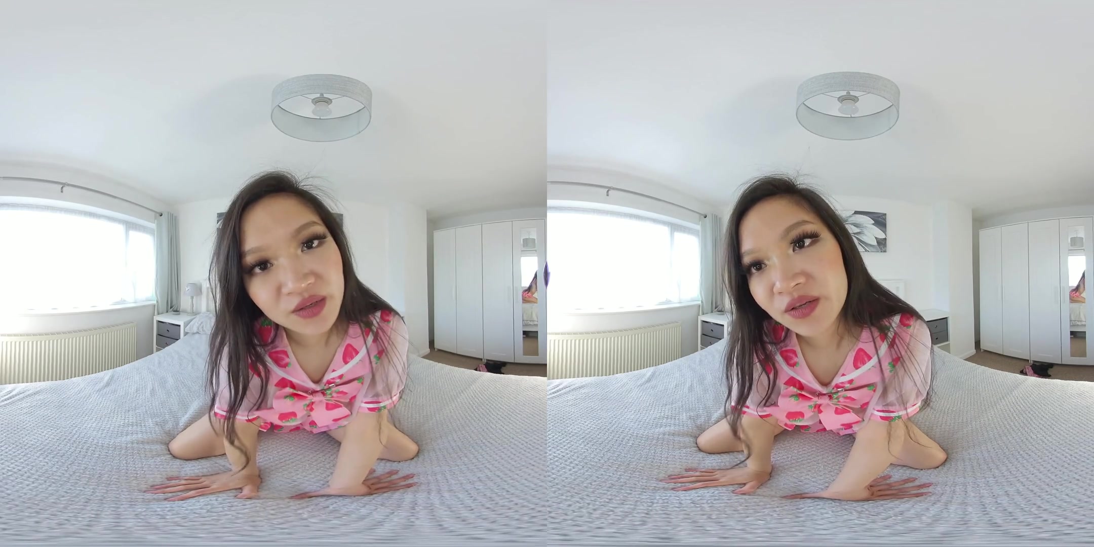 Louisa Lu, Strawberry JOI - Cute Asian Solo Jerk Off Instruction VR
