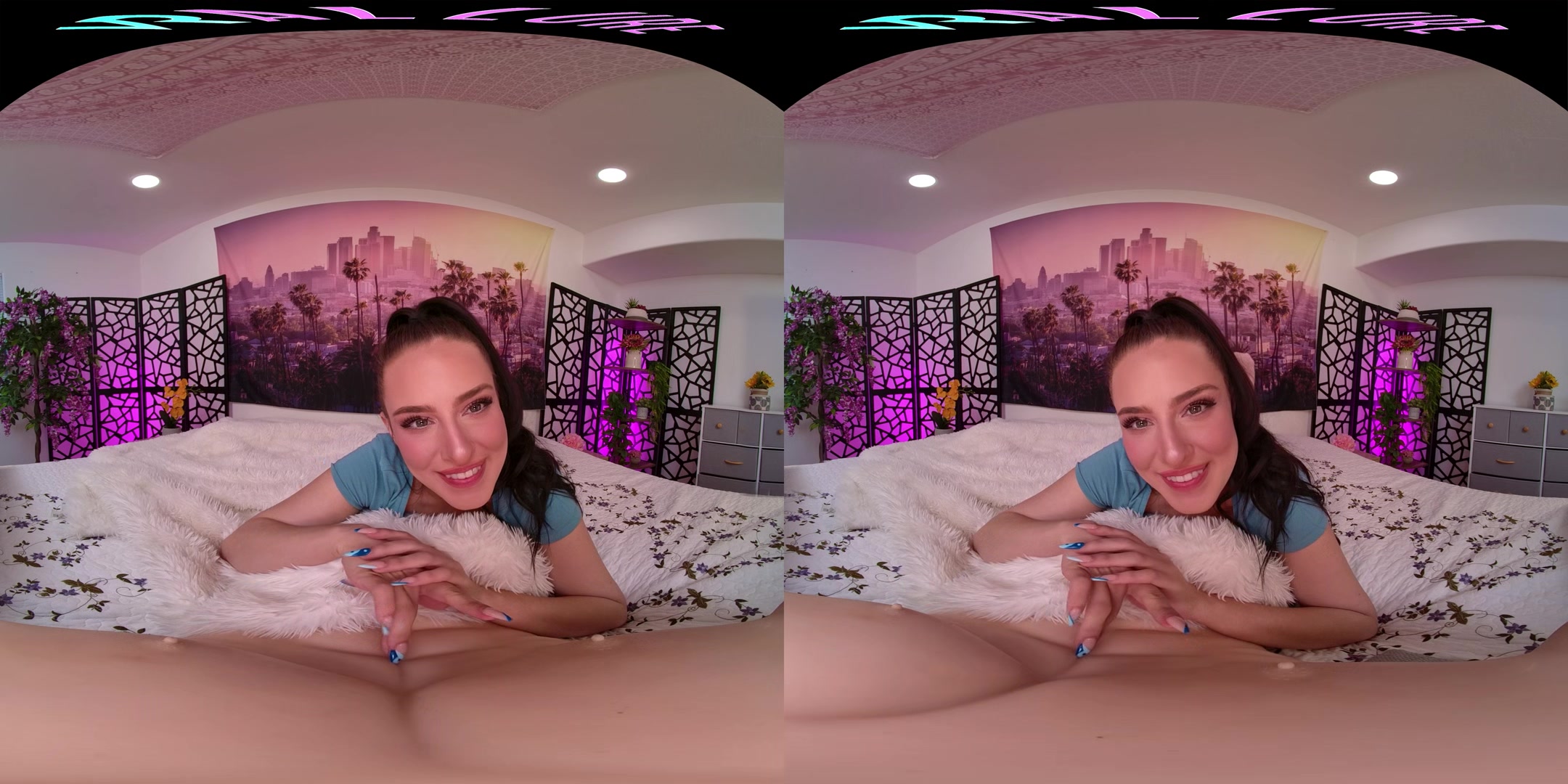 Your beautiful girlfriend puts on a show for you in virtual reality