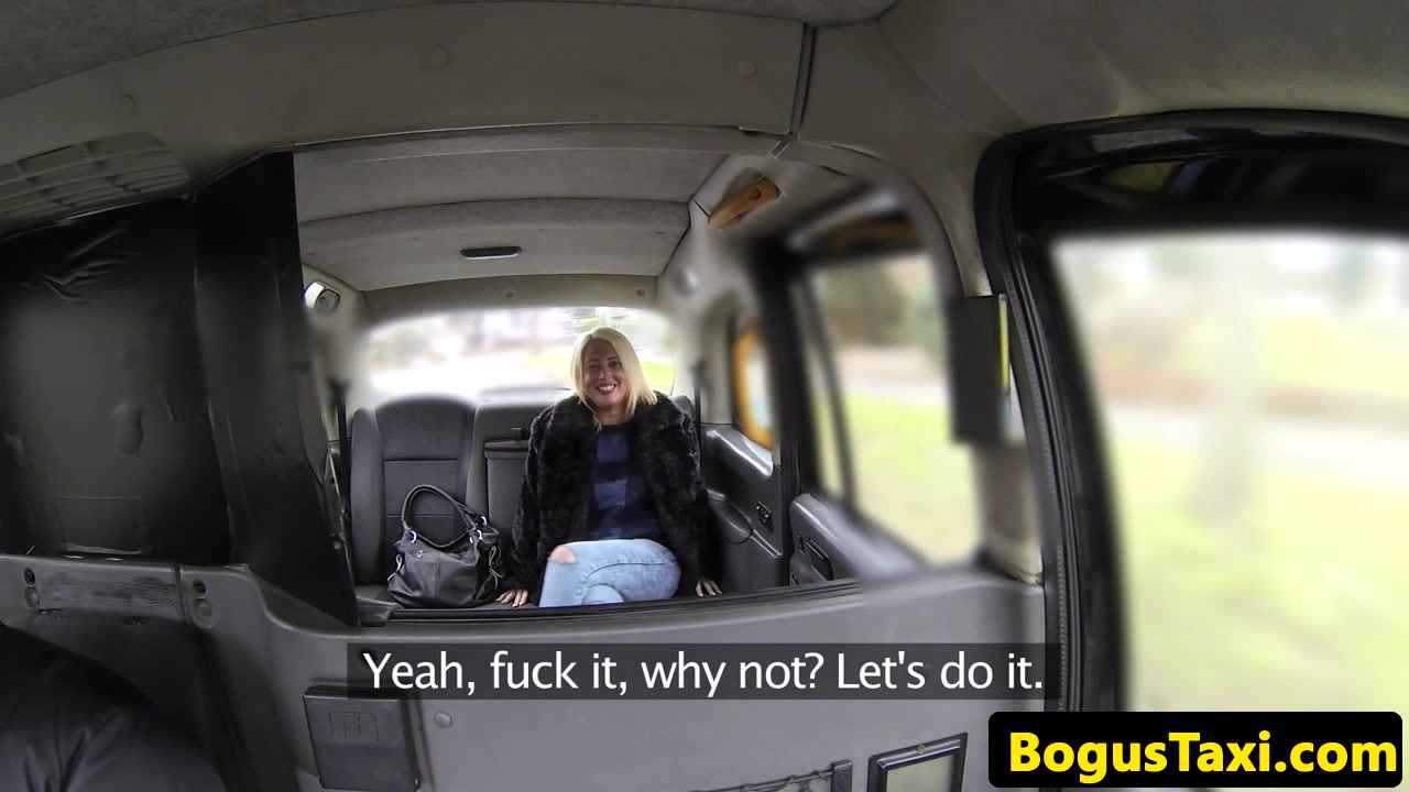 British model fucked to climax in a fake taxi