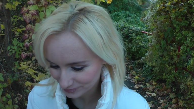 Blonde with hairy clit fucking in public