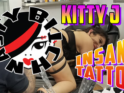 Behind the Scenes of Kitty Jaguar Getting Her Asshole Tattooed!