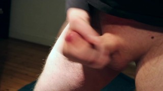 Sniffing panties and jerking off