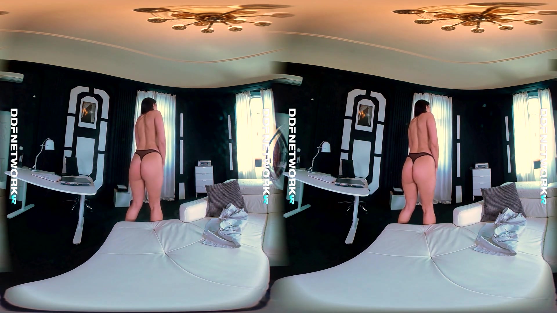 Loren Minardi in Business Hours: Babe in Handcuffs Double Penetrated in Office - DDFNetworkVR