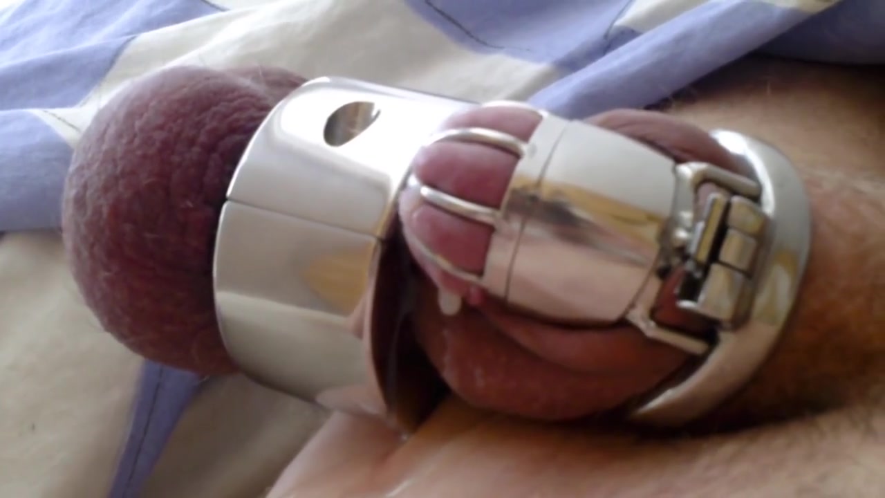 Two Hands Free Cumshots From Chastity Slave