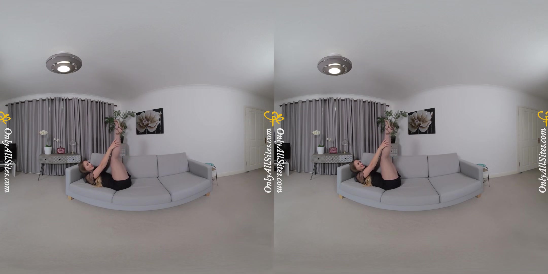 Monika Lara Smith - After the Party The Cocktail Dress Comes Off - Redhead Striptease Solo Model Nylons
