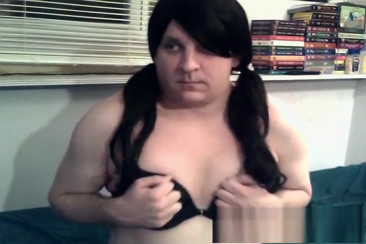 Crossdresser Rick Ryder With charming Pigtails
