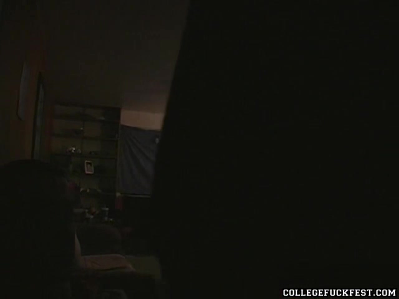 Brunette fucked and jizzed by four guys at debauched fuckfest