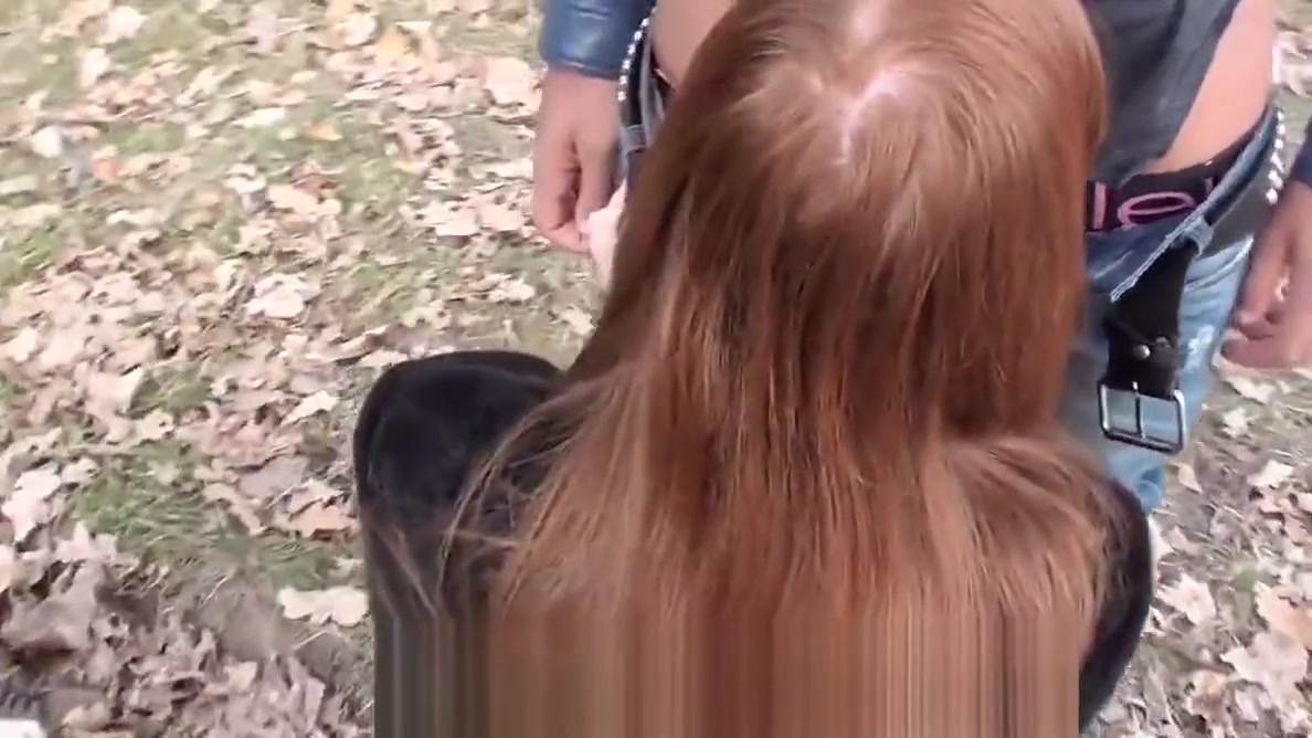 redhead with huge tits sucking dick