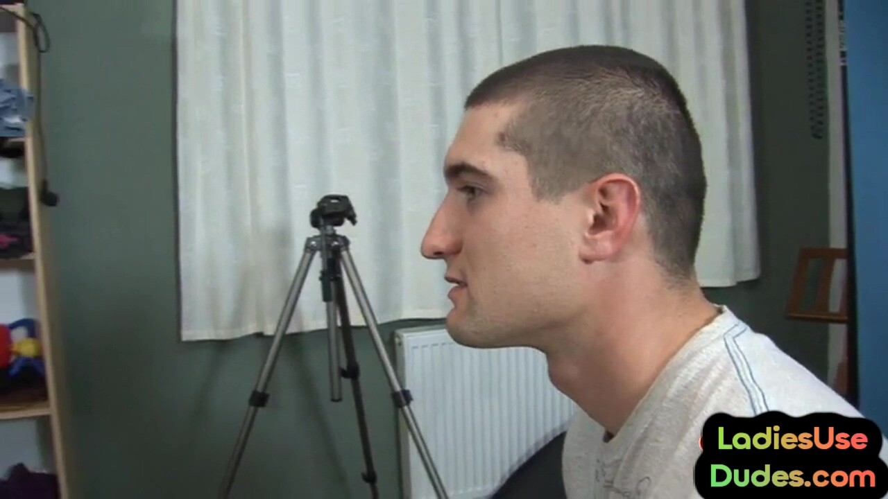 CFNM femdom ladies pegging guy in changing room 3some