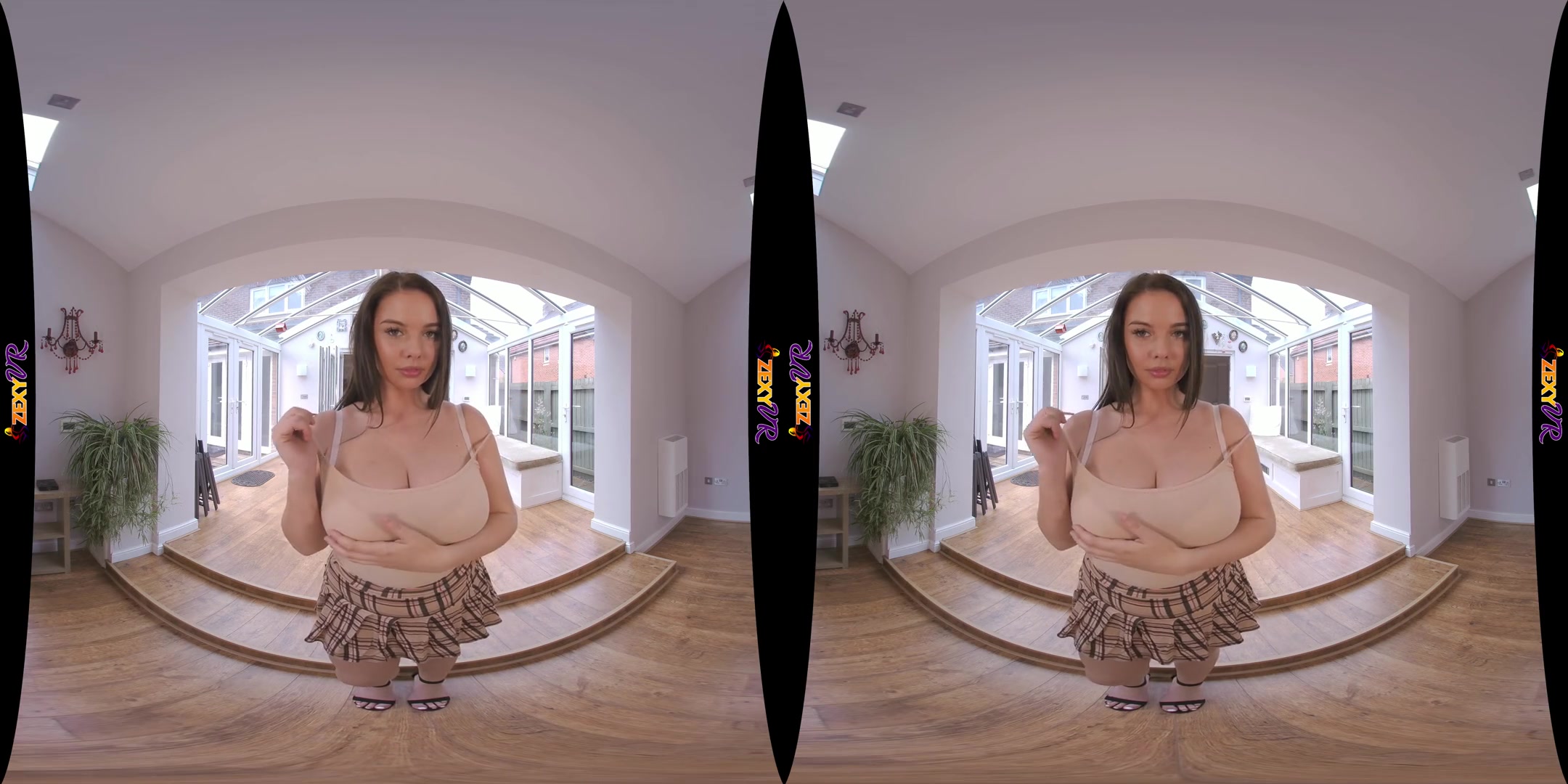 Busty Temptress - Huge Tits Babe Solo Striptease