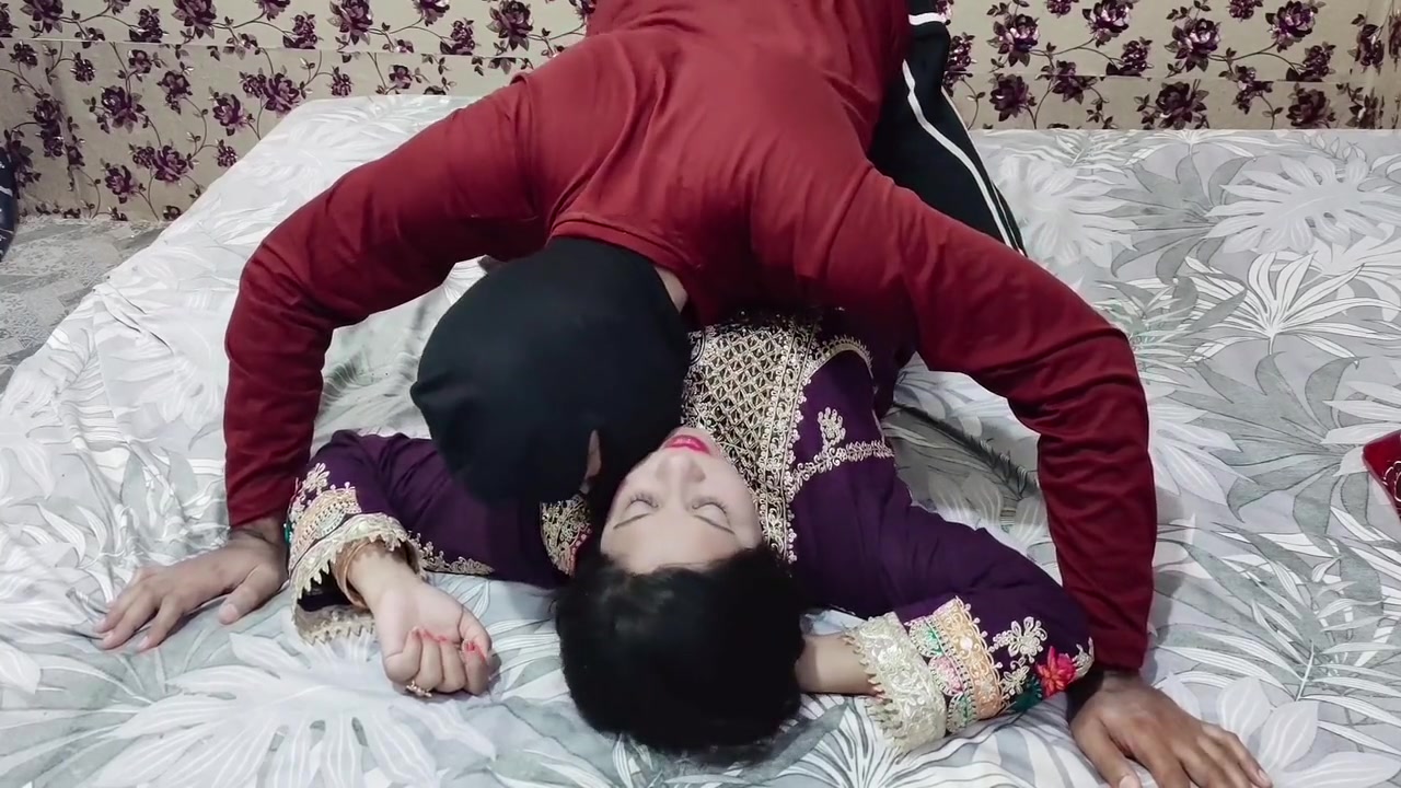 Indian Desi Sexy Bride With Her Husband On Wedding Night