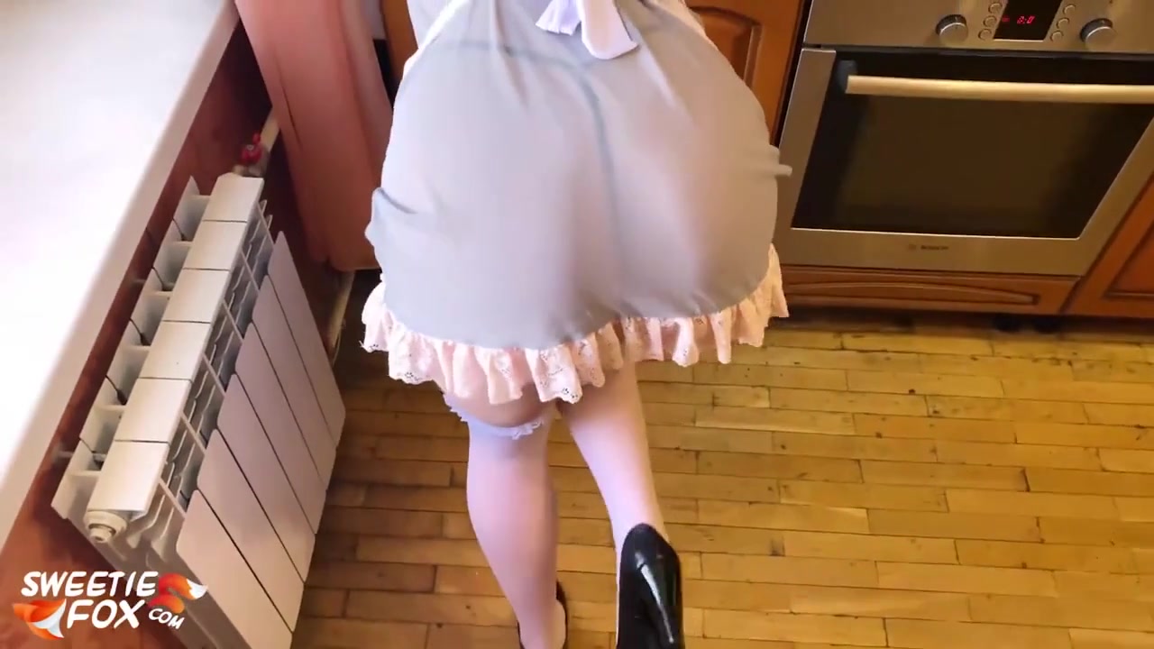 Fox Maid Cosplay - Blowjob And Hard Doggystyle Sex In The Kitchen