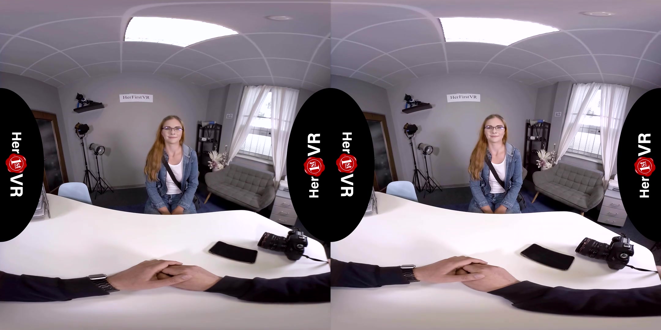 Katie - First VR Casting; Amateur MILF Solo - SexLikeReal