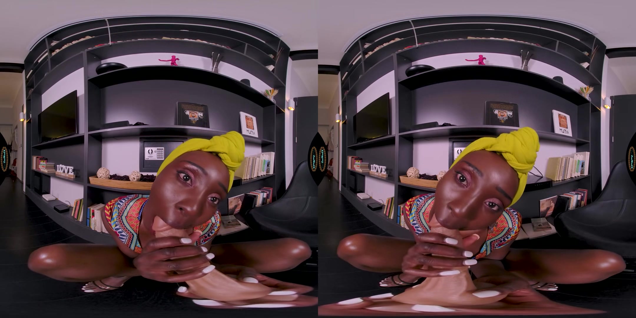 Nice Time In The Library - African Babe Solo Masturbation
