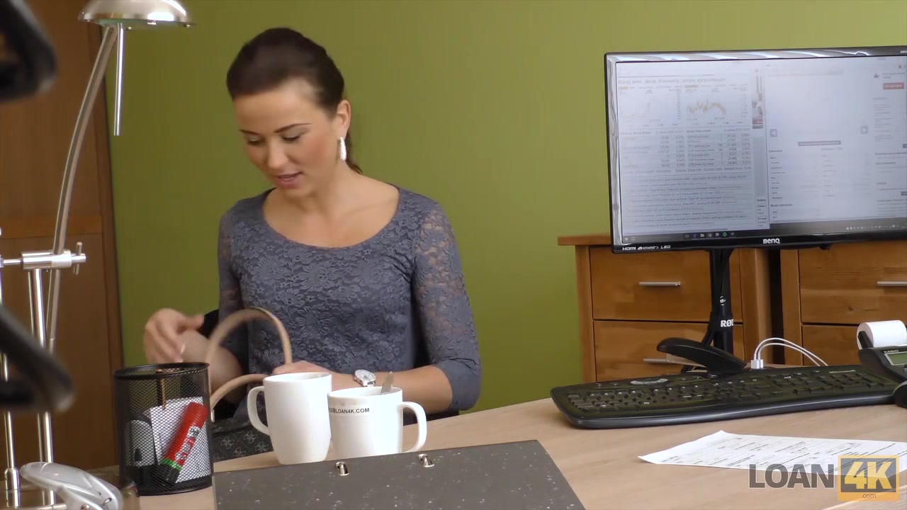 LOAN4K. Fraces likes new loan agent so agrees to fuck for money