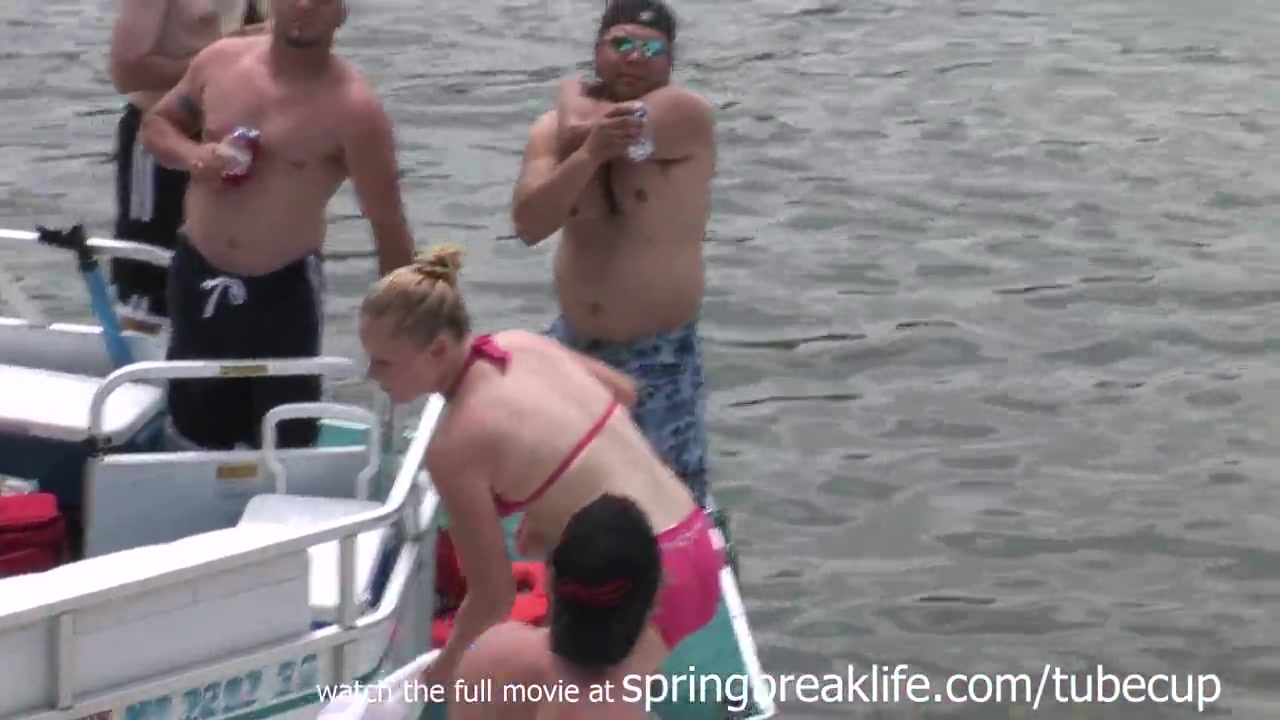 SpringBreakLife Video: Topless Slide On The Lake
