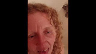 Cumming on Brandi's face