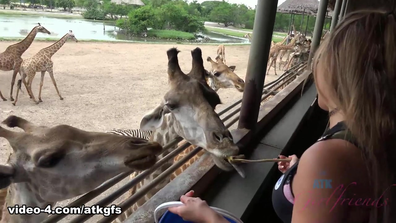 Moka Mora in Moka Is Having The Best Time Feeding Animals - ATKGirlfriends