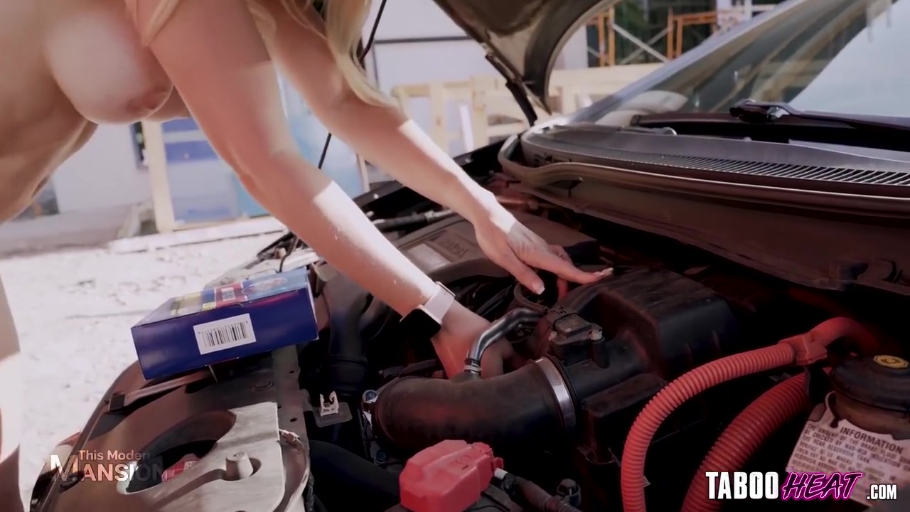 Changes Her Car Filter In The Buff With Cory Chase
