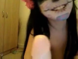 She celebrates holiday in her own style on webcam